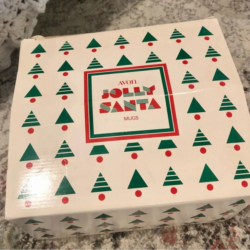 Avon Vintage Jolly Santa Mug Set of 4 4” Tall - Picture 4 of 6